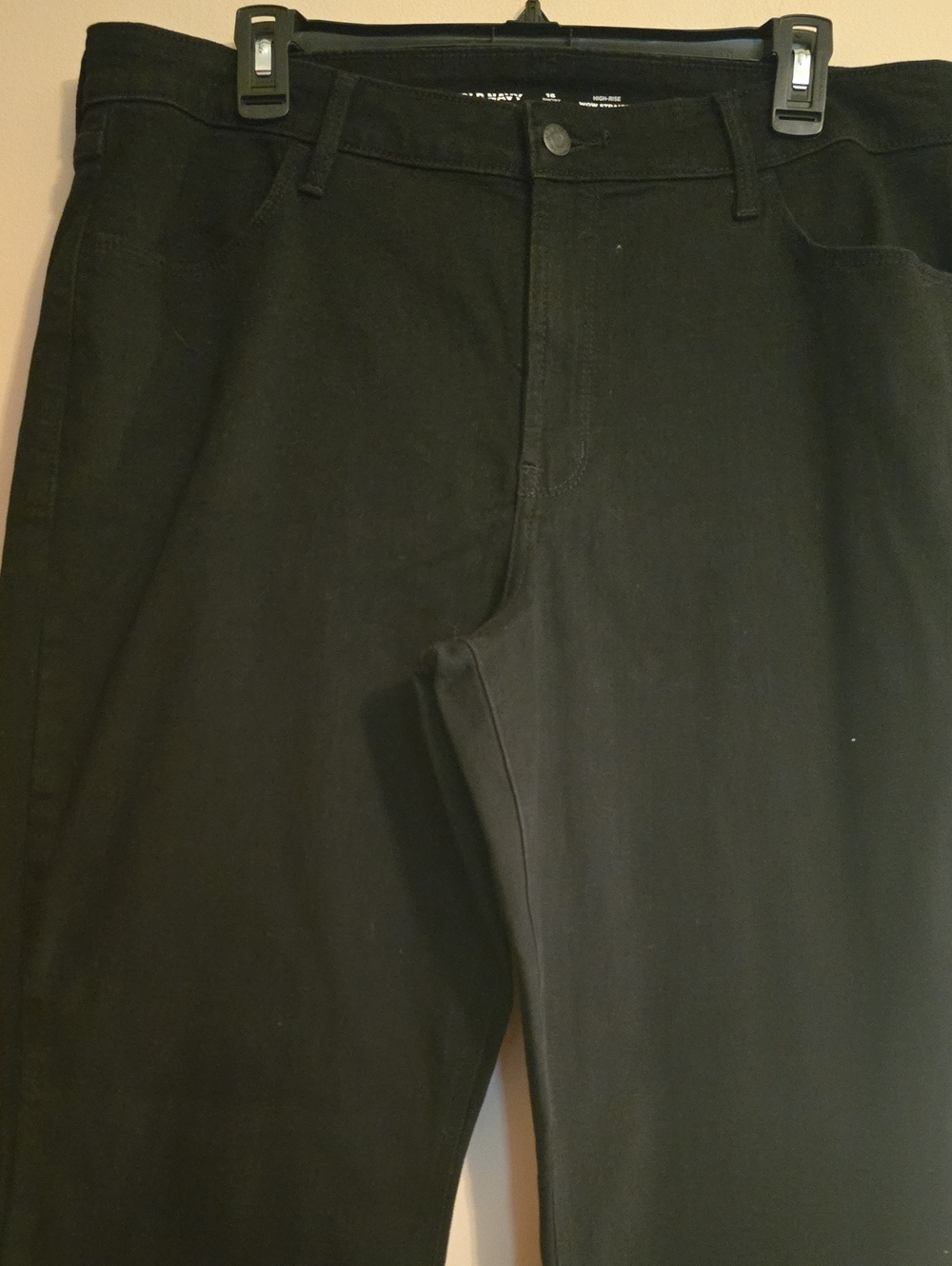 New Old Navy Women's 16 Short Black High-Rise Wow Straight Jeans - Picture 2 of 7